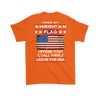 American Flag Shirt (Back) - Orange