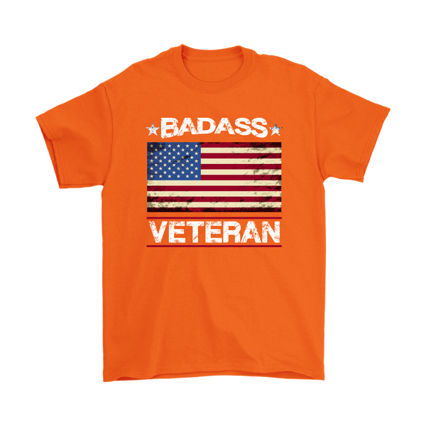Badass Veteran Shirt - Orange