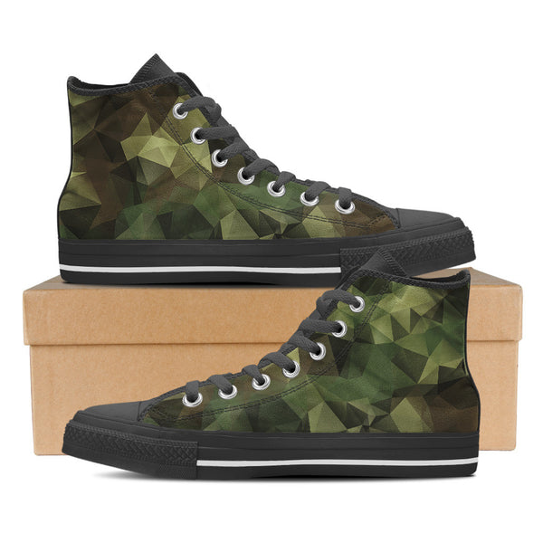 Origami Camo Mens High Top Shoes