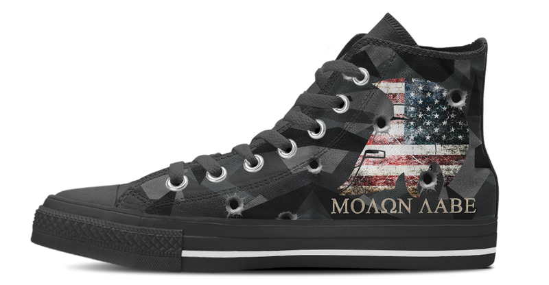 Molon Labe II Men's High Top Shoes