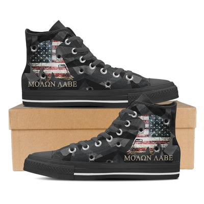 Molon Labe II Men's High Top Shoes