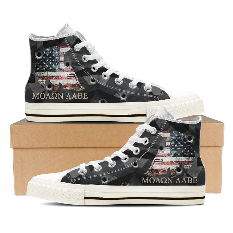 Molon Labe II Men's High Top Shoes