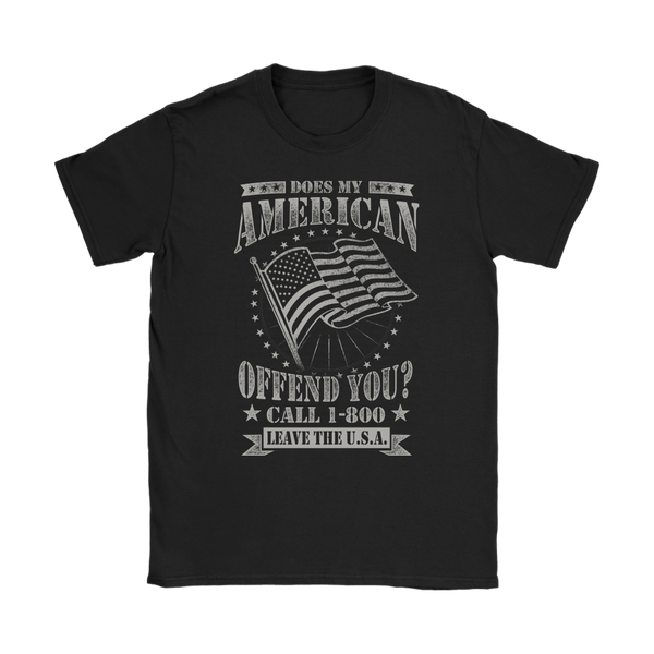 American Flag Womens T-Shirt