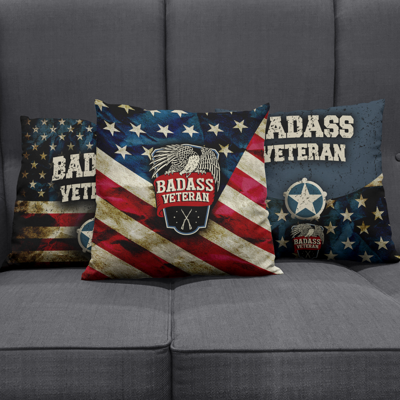 Badass Veteran Pillow Covers