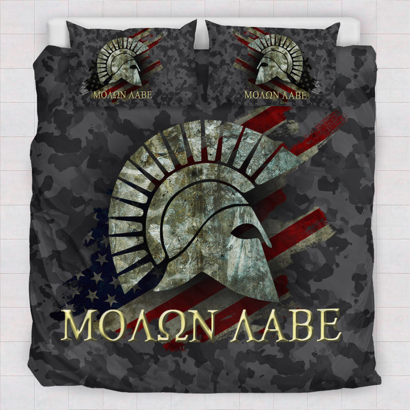 Molon Labe Tattered Bedding Set