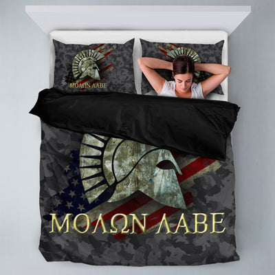 Molon Labe Tattered Bedding Set