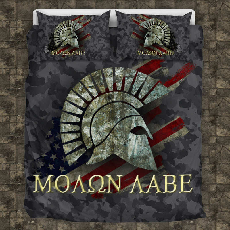 Molon Labe Tattered Bedding Set