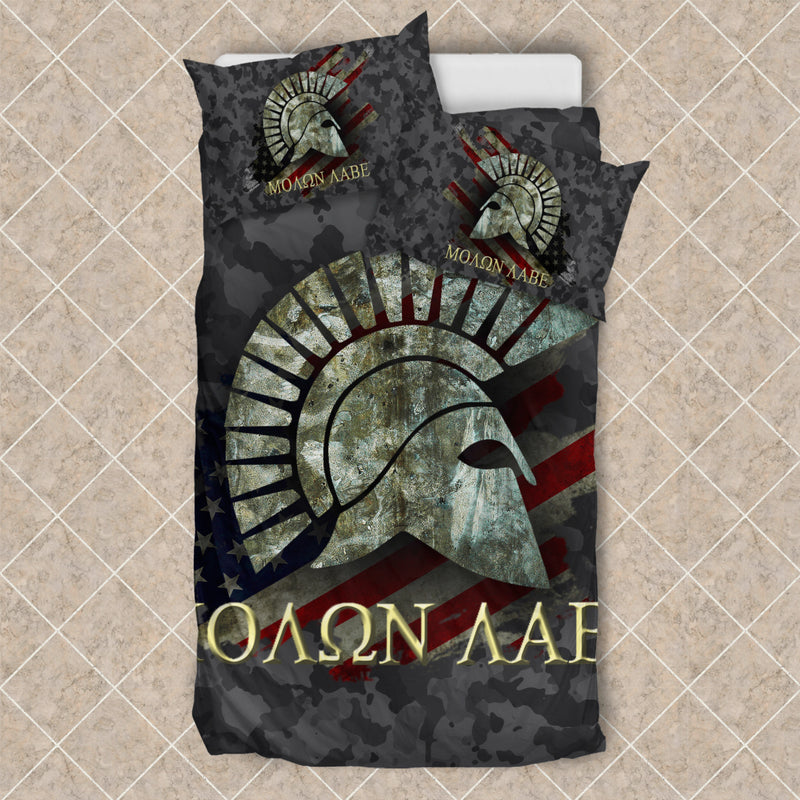 Molon Labe Tattered Bedding Set