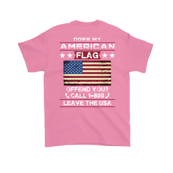 American Flag Shirt (Back) - Azalea