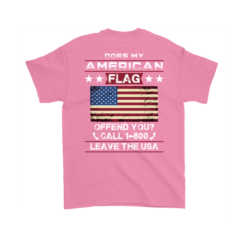 American Flag Shirt (Back) - Azalea