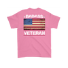 Badass Veteran Shirt (Back) - Azalea