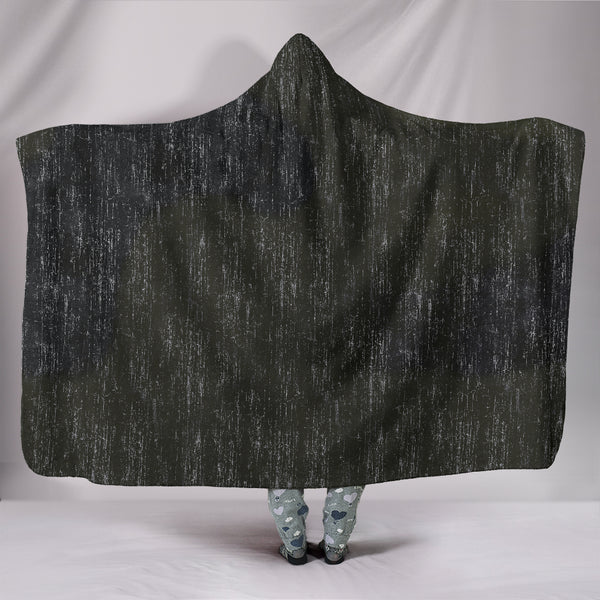 Distressed Camo Hooded Blanket Grunge Camouflage