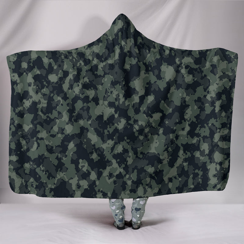 Forest Camouflage Hooded Blankets
