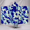 Camouflage Blue Hooded Blanket