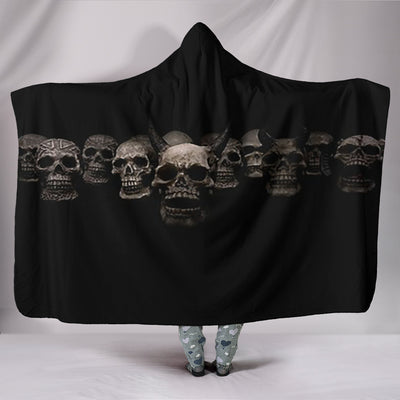 Skull Hooded Blanket
