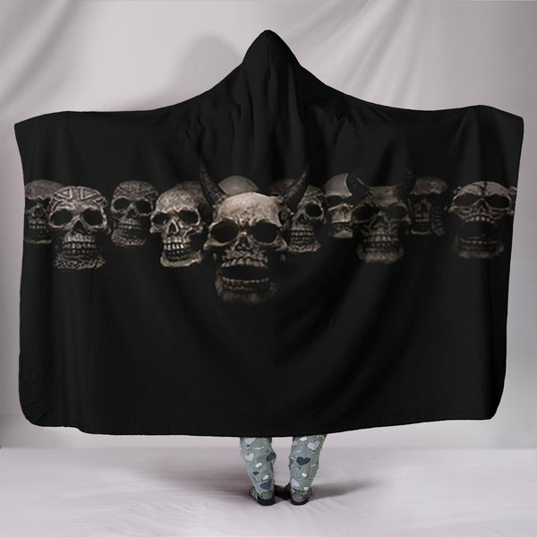 Skull Hooded Blanket