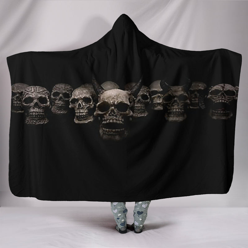 Skull Hooded Blanket