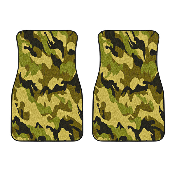 Green Camouflage Front Car Mats (Set Of 2)