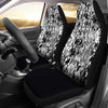 Digital Camo Black & White Car Seat Covers