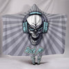 Rock Me Skull Headphones Hooded Blanket for Music Freaks