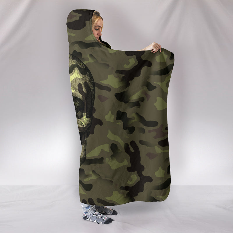 Camo Skull Hooded Blanket