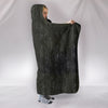 Distressed Camo Hooded Blanket Grunge Camouflage