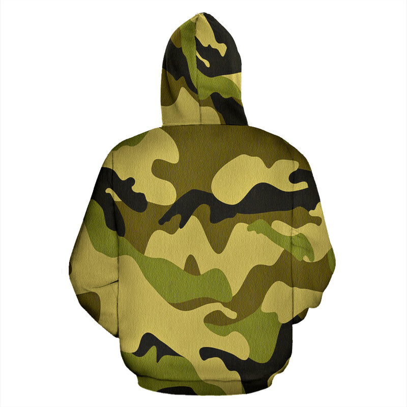 Green Camo All-Over Print Hoodie