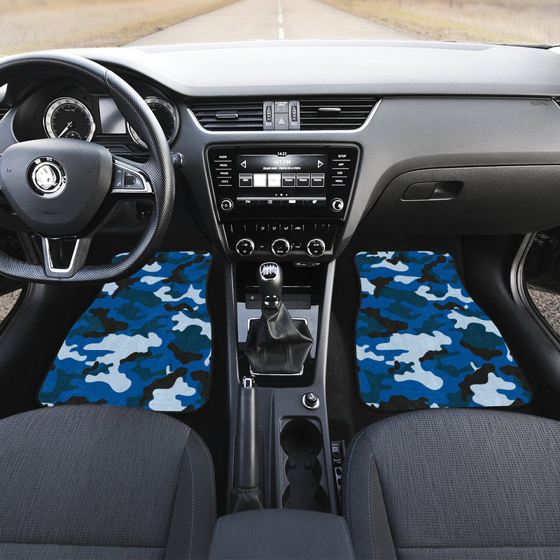 Blue Camouflage Car Floor Mats