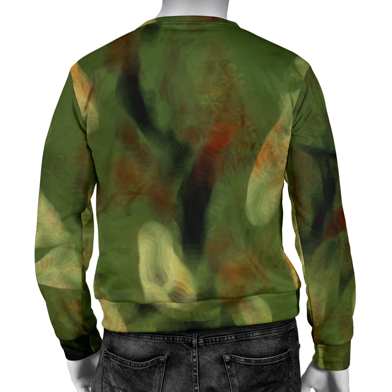 Abstract Camo Hidden Skulls Men's Sweater