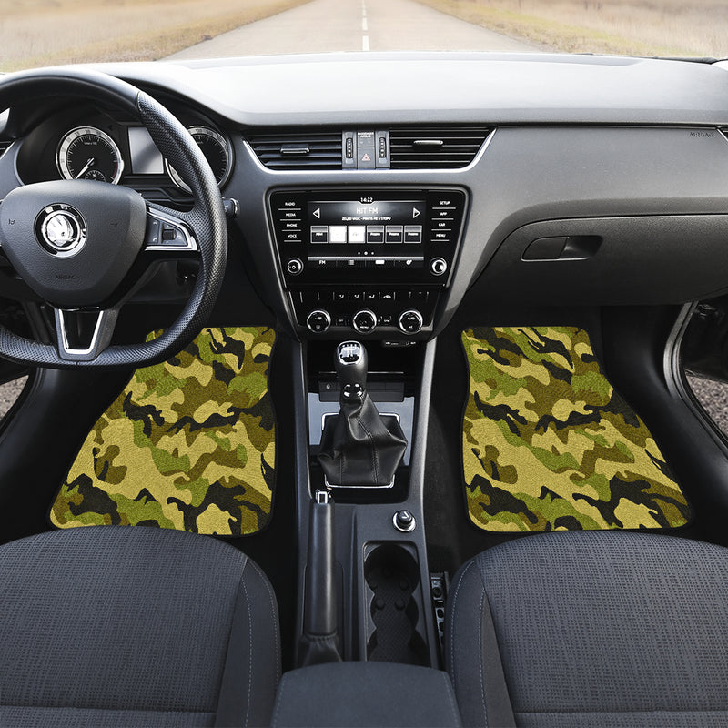 Green Camouflage Front Car Mats (Set Of 2)