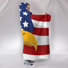 Eagle American Flag Hooded Blanket