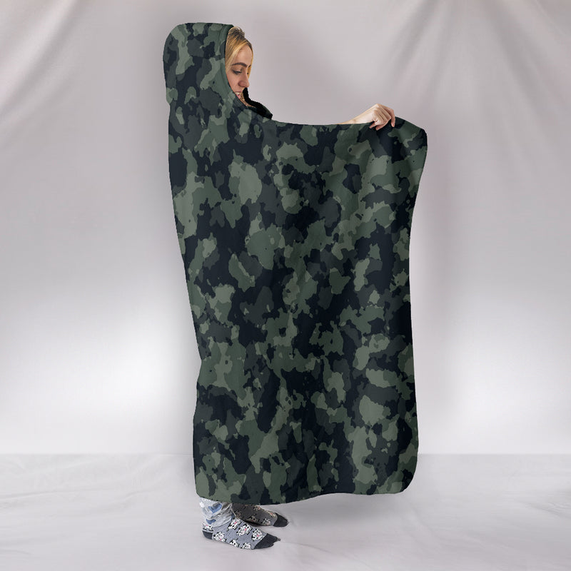 Forest Camouflage Hooded Blankets