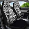 Digital Camo Black & White Car Seat Covers