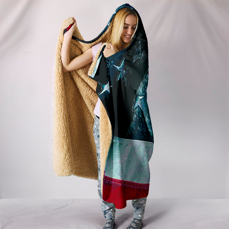 Hooded Blanket dark flag