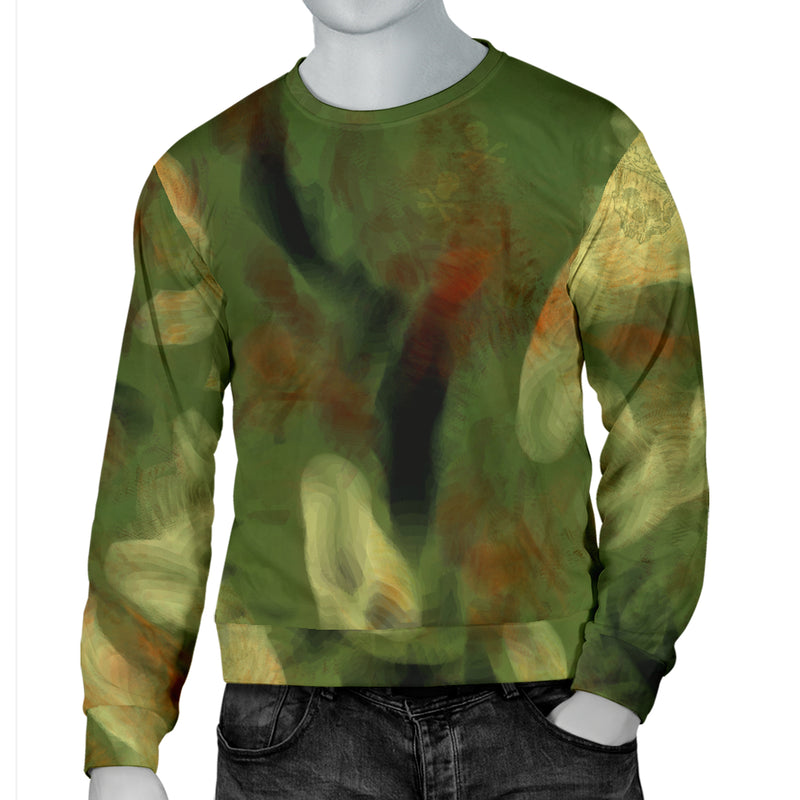 Abstract Camo Hidden Skulls Men's Sweater
