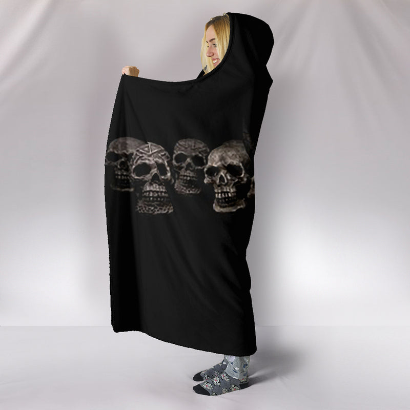 Skull Hooded Blanket