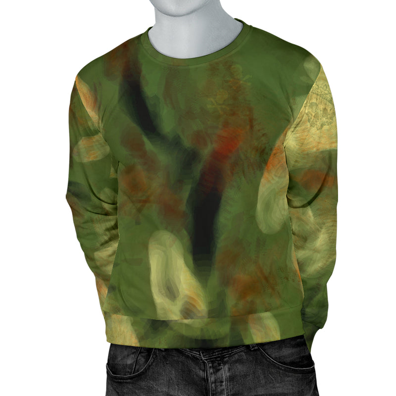 Abstract Camo Hidden Skulls Men's Sweater