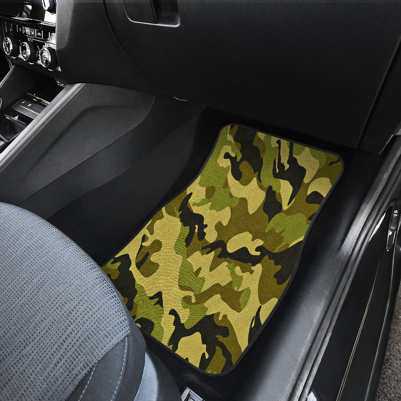 Green Camouflage Front Car Mats (Set Of 2)
