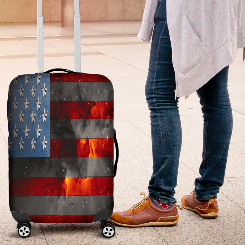 American Space Flag Luggage Cover