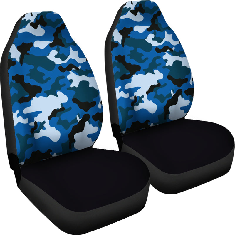 Blue Camouflage Car Seat Covers