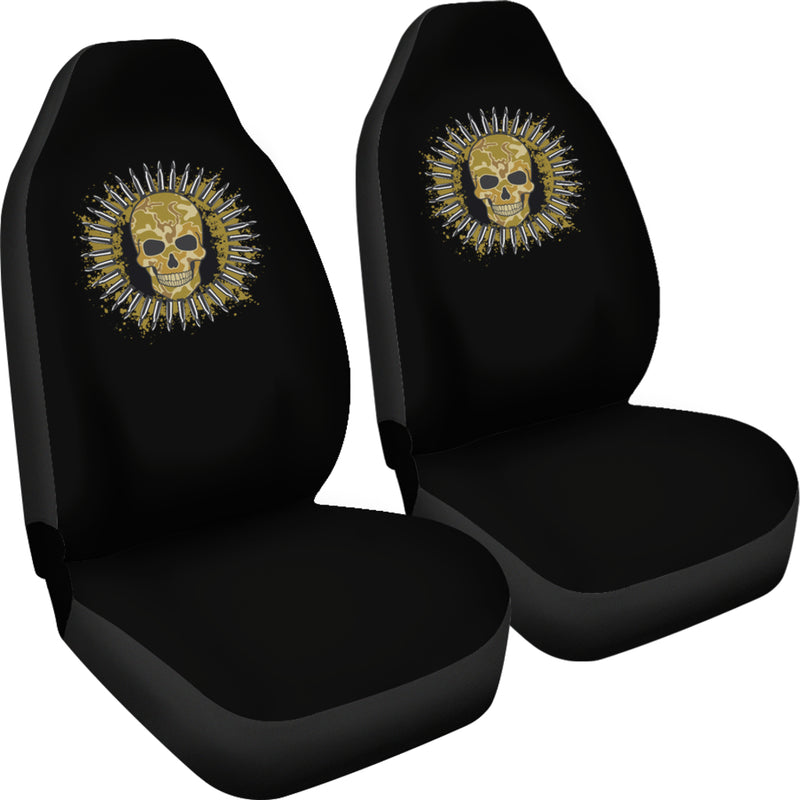 Skull Coat of Arms Seat Cover