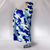 Camouflage Blue Hooded Blanket