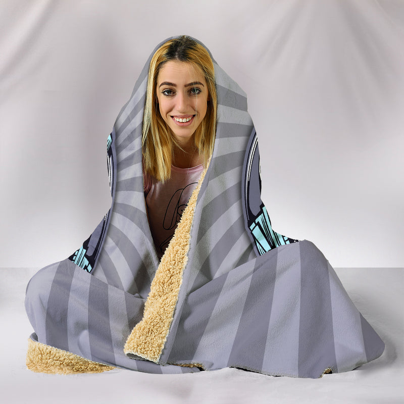 Rock Me Skull Headphones Hooded Blanket for Music Freaks