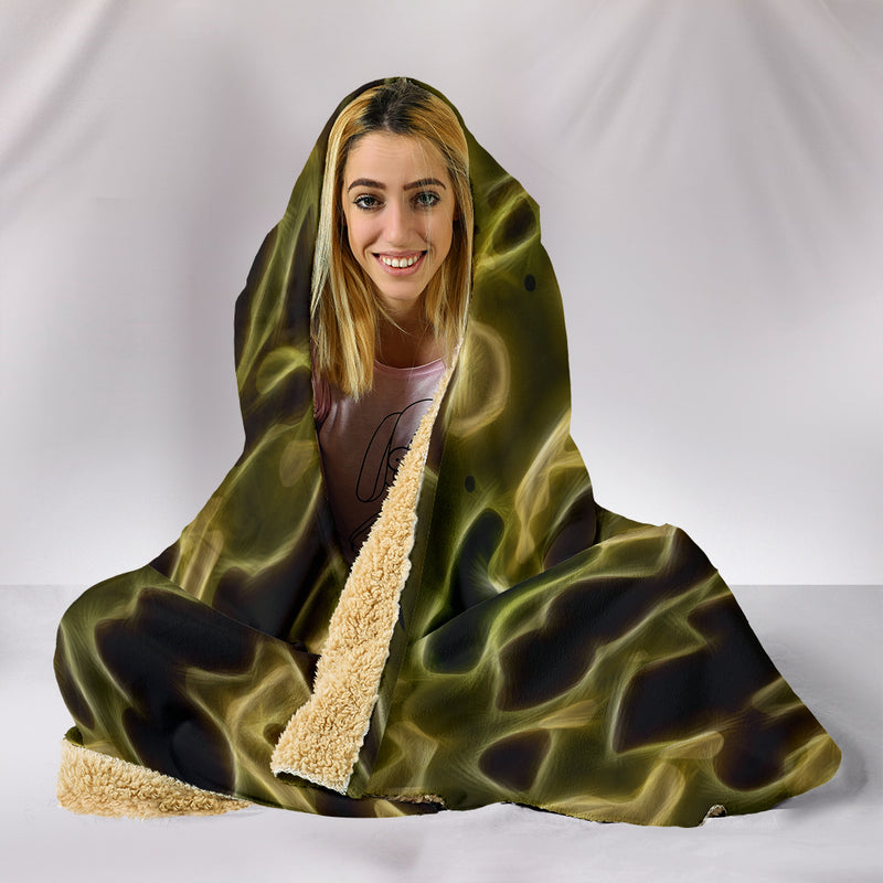 Fractal Camo Hooded Blanket Green for Camouflage Lovers