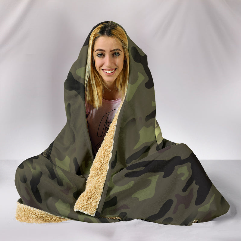 Camo Skull Hooded Blanket