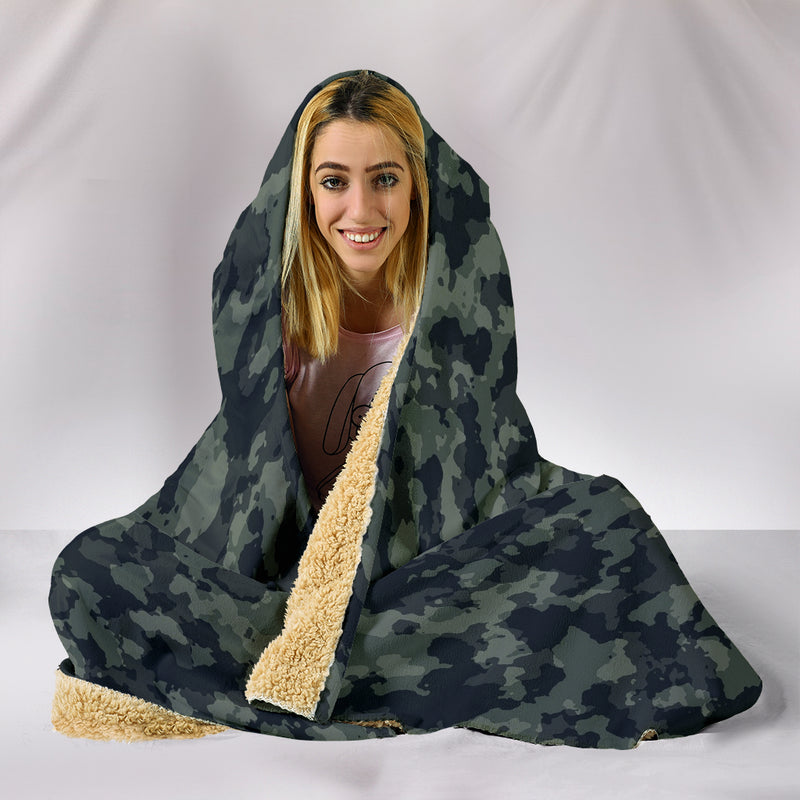 Forest Camouflage Hooded Blankets