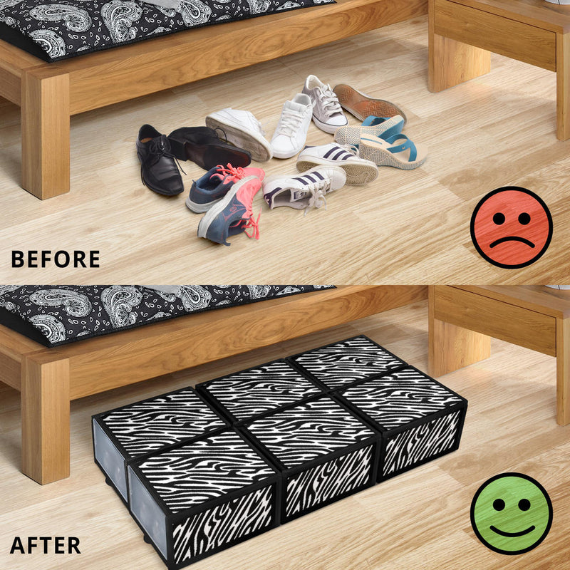 Shoe Organizer Zebra Animal Print