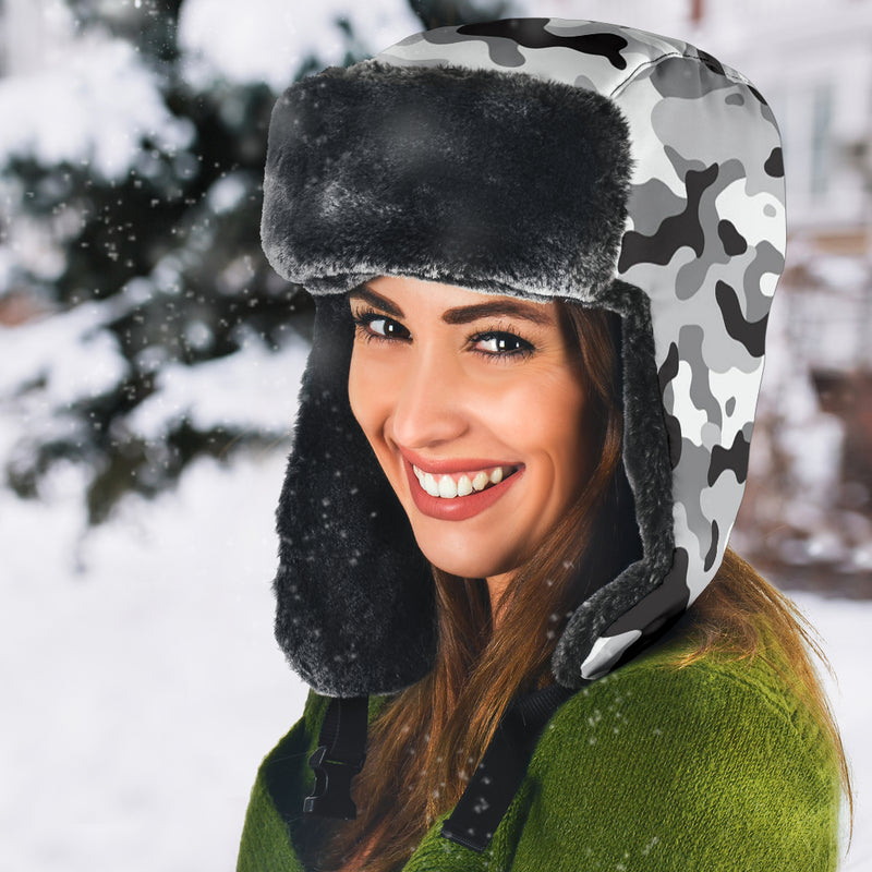 Snow Camo Trappers Hat