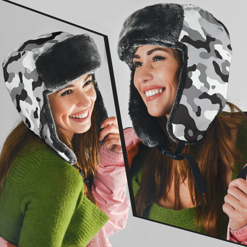 Snow Camo Trappers Hat