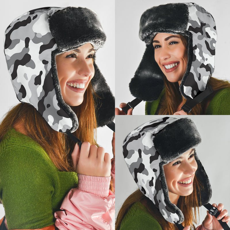 Snow Camo Trappers Hat